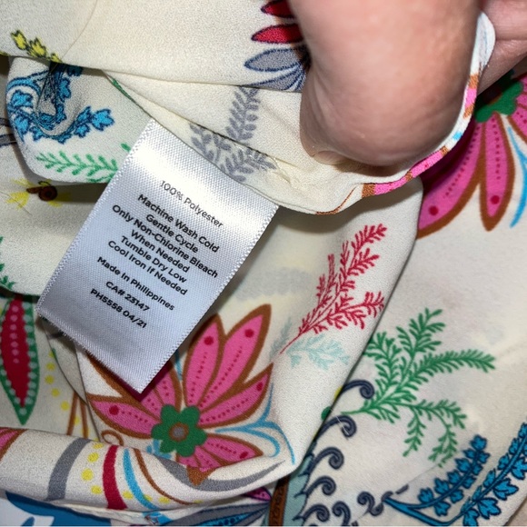 Talbots Floral Long Sleeve Blouse Large petite - Picture 10 of 12